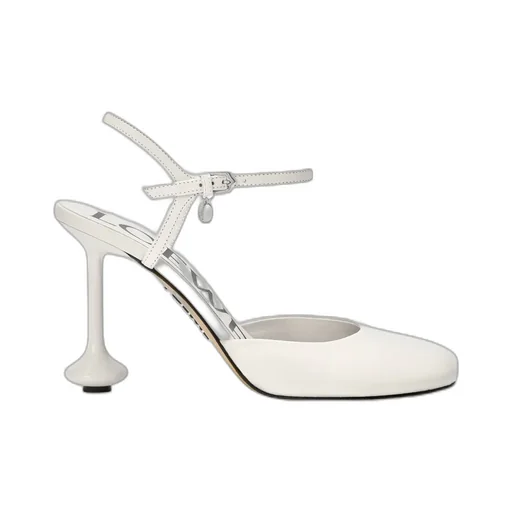 Ankle-Strap Bulb-Heel Pumps