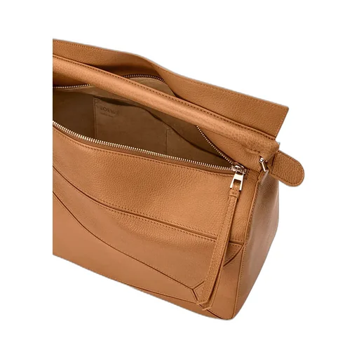 Large Puzzle Leather Tote Bag