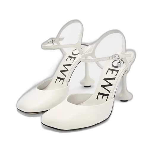 Ankle-Strap Bulb-Heel Pumps