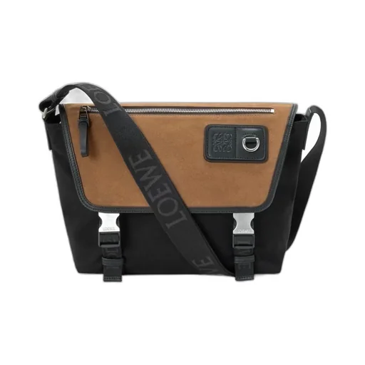 Medium Flex Messenger In Canvas And Suede