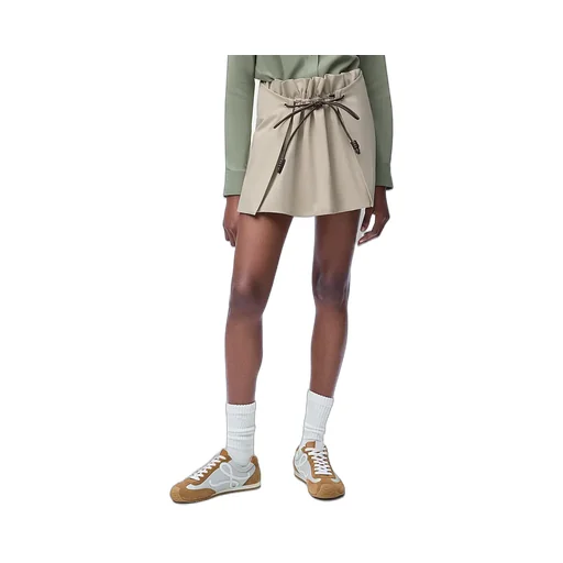 Drawstring Mini Skirt