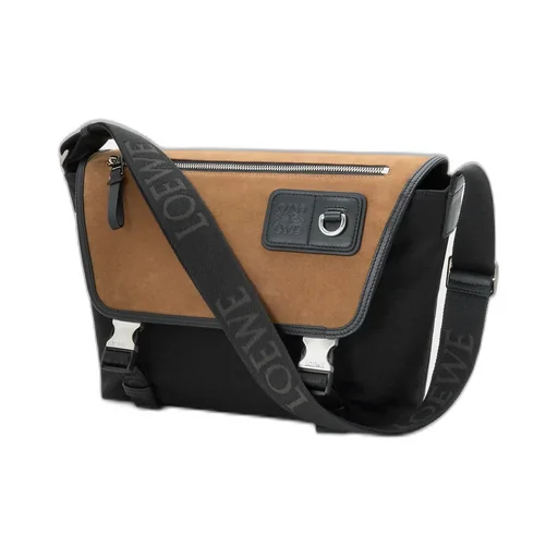 Medium Flex Messenger In Canvas And Suede