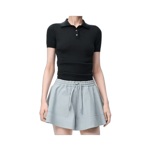 Short-Sleeved Polo Sweater