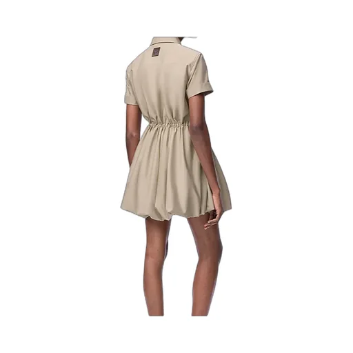 Short Sleeve Dress In Cotton And Silk