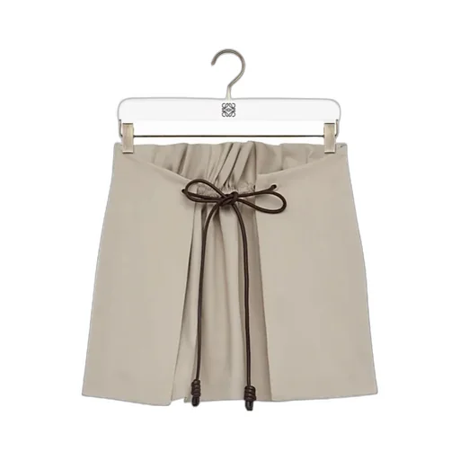 Drawstring Mini Skirt
