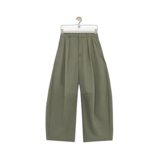 Barrel Trousers In Cotton And Silk