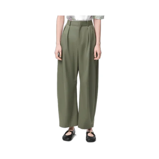 Barrel Trousers In Cotton And Silk