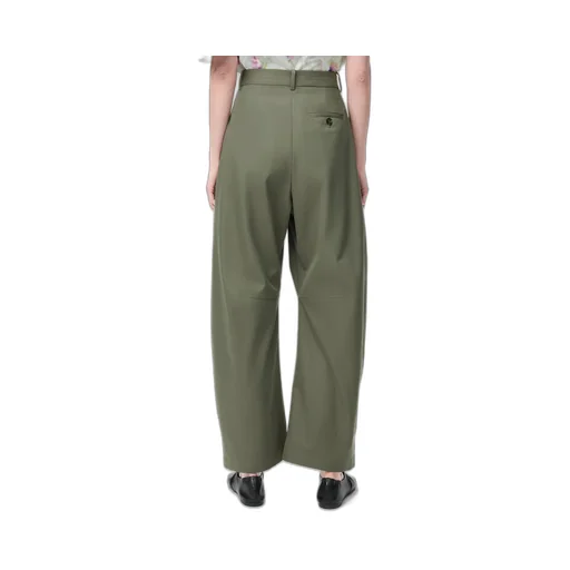 Barrel Trousers In Cotton And Silk