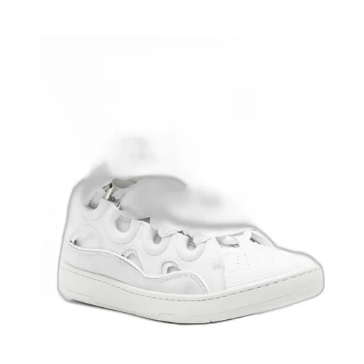 Curb Round Toe Lace-Up Sneakers