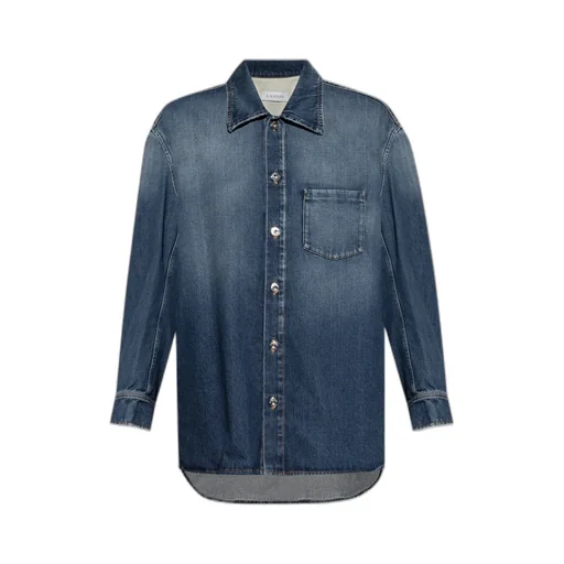 Logo Patch Denim Shirt
