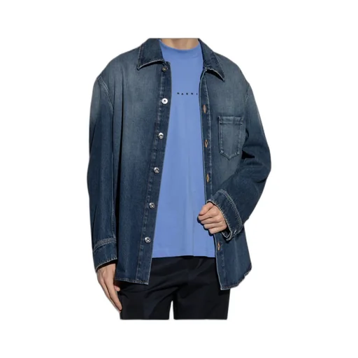 Logo Patch Denim Shirt