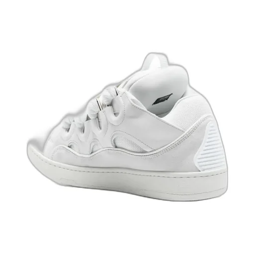 Curb Round Toe Lace-Up Sneakers