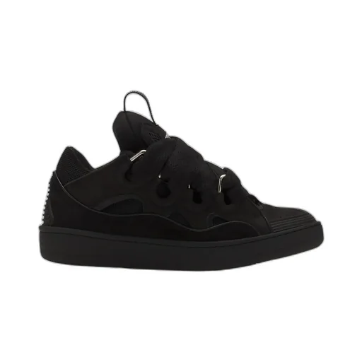Curb Round Toe Lace-Up Sneakers