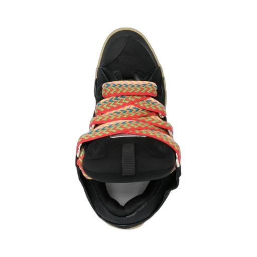 Curb Round Toe Lace-Up Sneakers