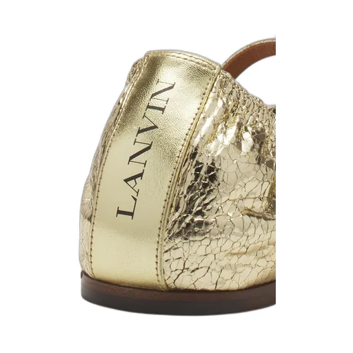 Logo-Tag Cracked Ballerinas