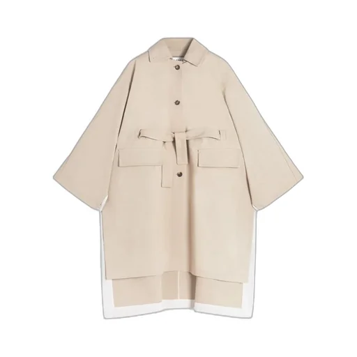 Spread-Collar Coat