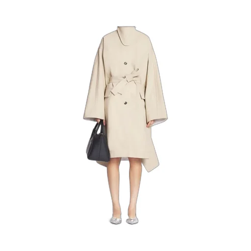 Spread-Collar Coat
