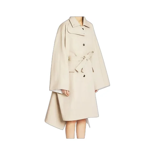 Spread-Collar Coat