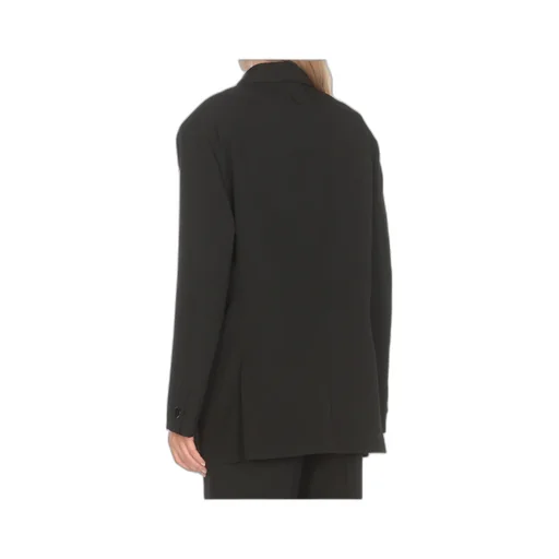 Drawstring Waist Buttoned Blazer