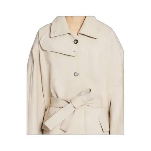 Spread-Collar Coat