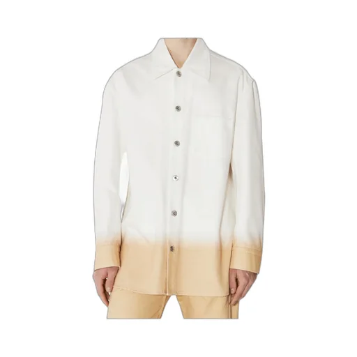 Gradient Effect Curved Hem Shirt