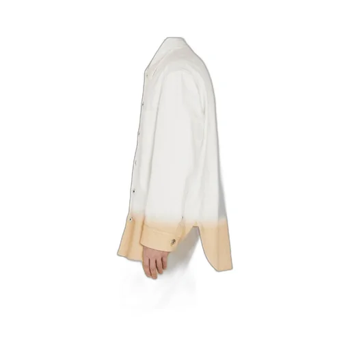 Gradient Effect Curved Hem Shirt