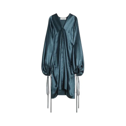 V-Neck Long-Sleeved Dress
