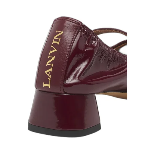 Wedge-Heel Buckle-Strap Ballerinas