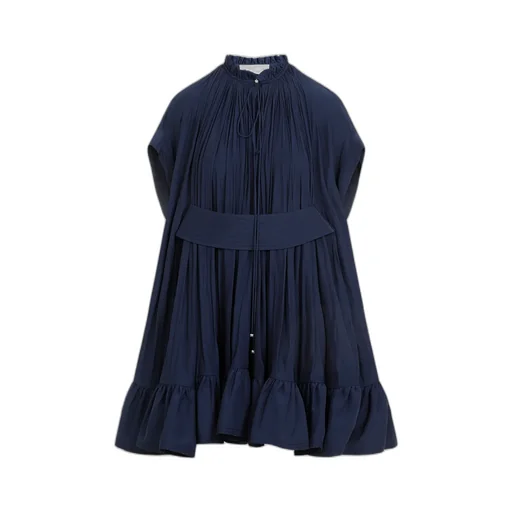 Ruffled Belted Mini Dress