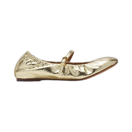 Logo-Tag Cracked Ballerinas