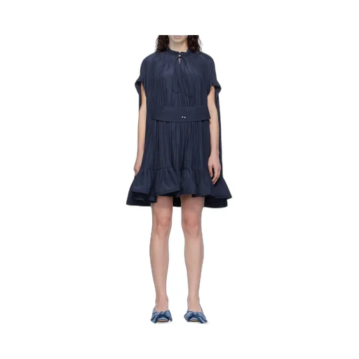 Ruffled Belted Mini Dress
