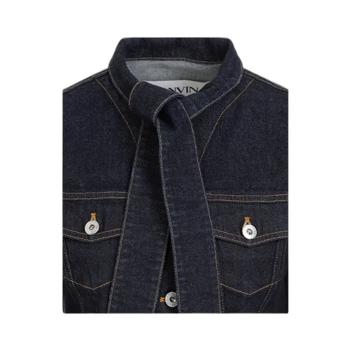 Contrast Stitched Buttoned Jacket