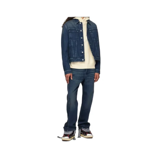 Lapel Long-Sleeved Denim Coat