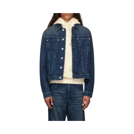 Lapel Long-Sleeved Denim Coat