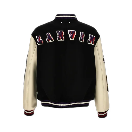 X Future Logo-Patch Varsity Bomber Jacket