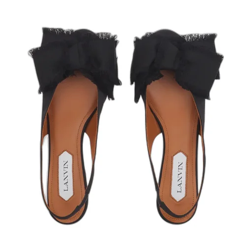 Satin Slingback Ballerina Shoes