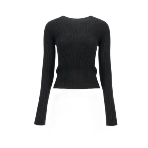 Rib Round-Neck Sweater