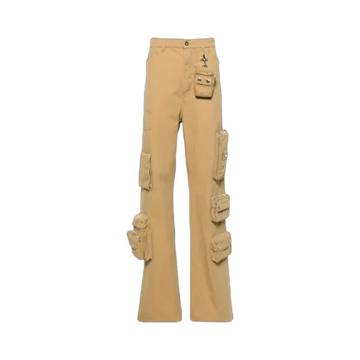 Utility Pockets Straight Trousers