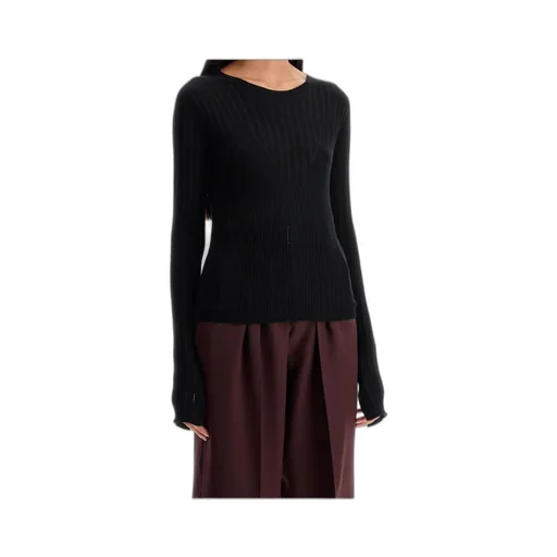 Rib Round-Neck Sweater