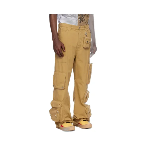 Utility Pockets Straight Trousers