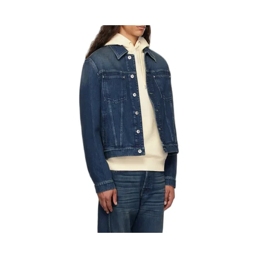 Lapel Long-Sleeved Denim Coat