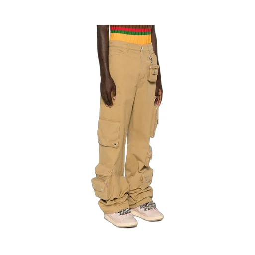 Utility Pockets Straight Trousers