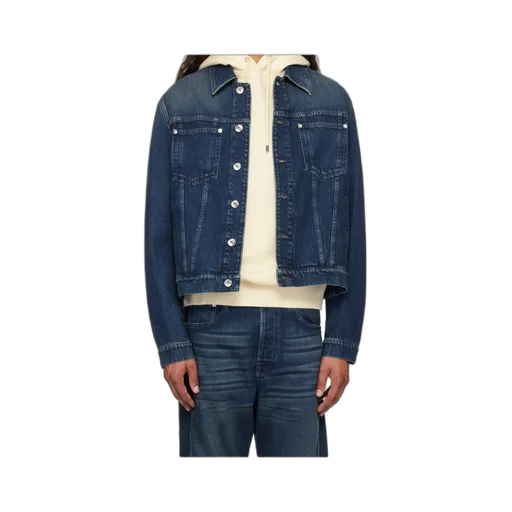 Lapel Long-Sleeved Denim Coat