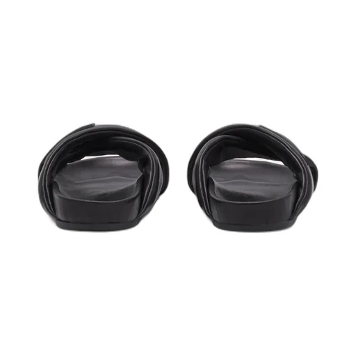 Logo-Appliqué Crossover Leather Slides