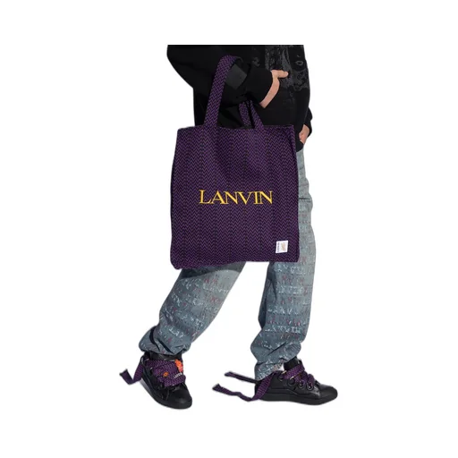 X Future Logo Embroidered Interwoven Tote Bag