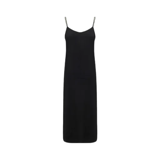Chain Embellished Strap Midi Dress