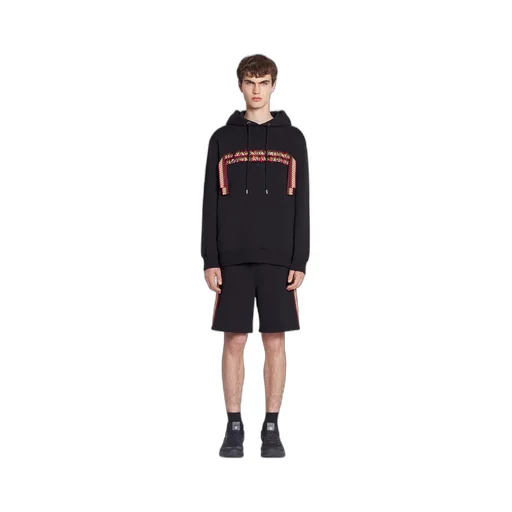 Logo Embroidered Drawstring Hoodie