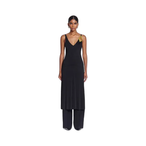 Pleated A-Line Midi Dress