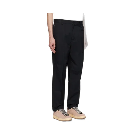 Tapered-Cut Logo Patch Biker Trousers