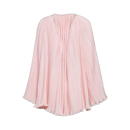 Ruffled Hem Pleated Blouse